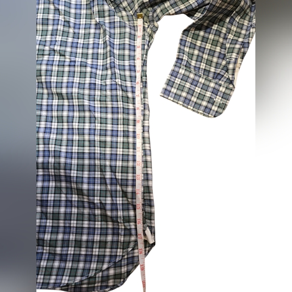 Mens J. Crew Ludlow Blue and Green Casual Button Down Shirt - Picture 6 of 6